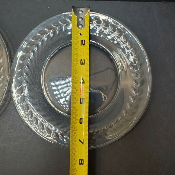 Leaf Rim 7 1/4" Dessert Salad Plates Glows Green with 365nm UV Light Lot of 4 - Picture 5 of 10